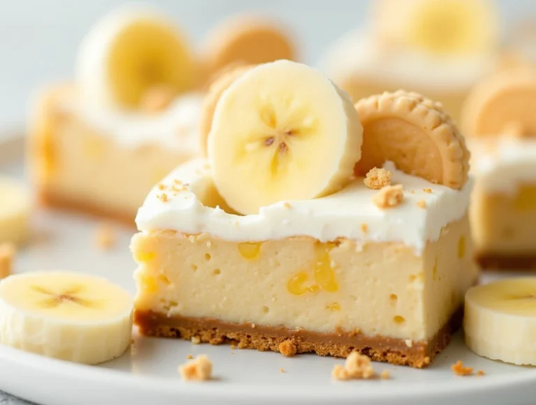 No-Bake Banana Pudding Cheesecake Squares Recipe